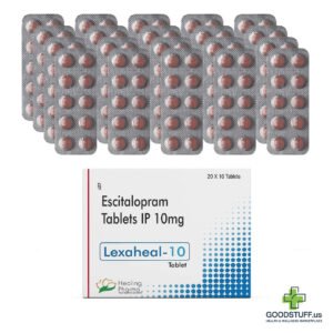 ESCITALOPRAM (LEXAHEAL) 10MG - 1 BOX = 200 TABLETS  - HEALING PHARMA